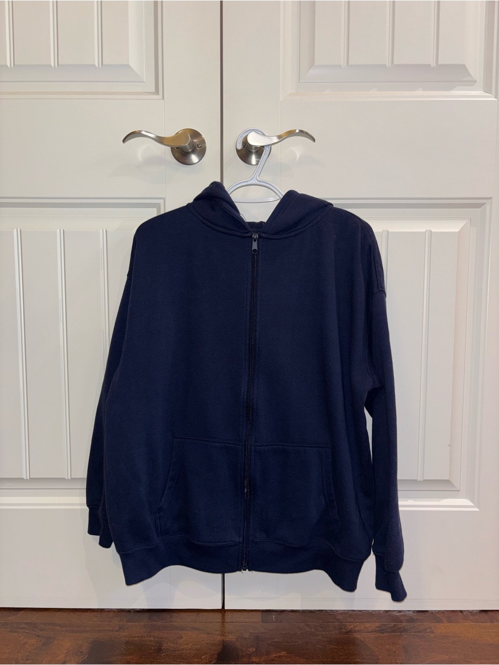 Ardene Oversized Marine Blue Zip-Up Hoodie